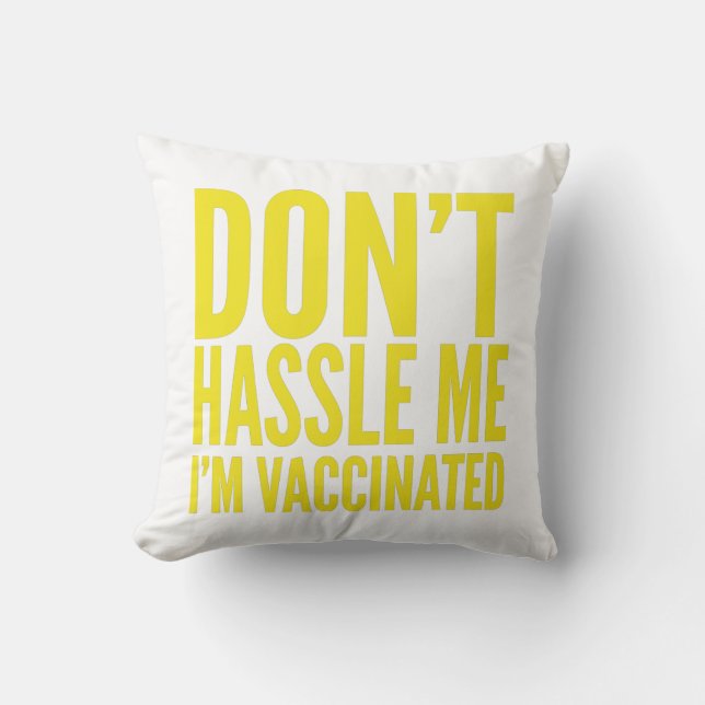 STÖRA MIG INTE, JAG ÄR VACCINERAD  KUDDE (Framsida)