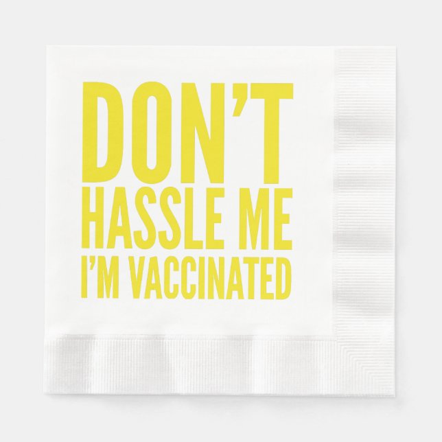 STÖRA MIG INTE, JAG ÄR VACCINERAD  PAPPERSSERVETT (Framsidan)