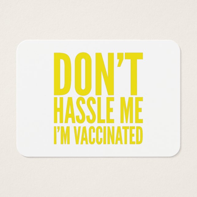 STÖRA MIG INTE, JAG ÄR VACCINERAD  VISITKORT (Framsidan)