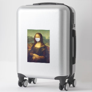 STORA MONALISA MED MASK DECAL STICKER KLISTERMÄRKEN