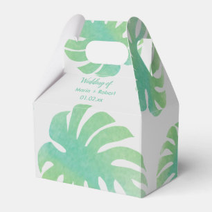 Stora Monstera blad Grönska Botanisk Bröllop Presentaskar