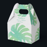 Stora Monstera Löv Greenery Botanical Bröllop Presentaskar<br><div class="desc">Favoritruta för Bröllop-gästgodis/gåvor Hawaii Thenzo Tropical Hand plockade Original Art</div>