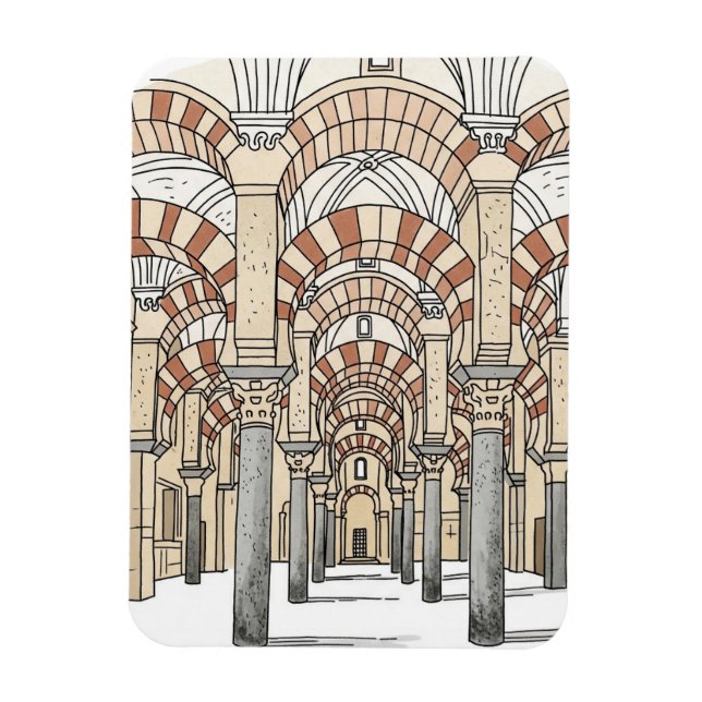 Stora moskén i Cordoba Spanien Resa Magnet (Vertikal)