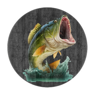 Stora mun Bass exploderar från vatten