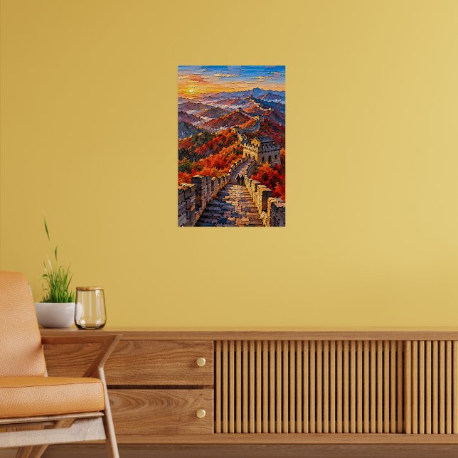 Stora muren i hösteld poster (Vardagsrum 2)