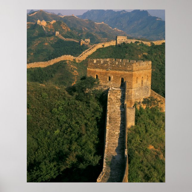 Stora muren slingrande genom berget, Kina Poster (Framsidan)