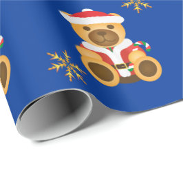 Stora Nallar i julklapp och Guld Glitter Stars Presentpapper
