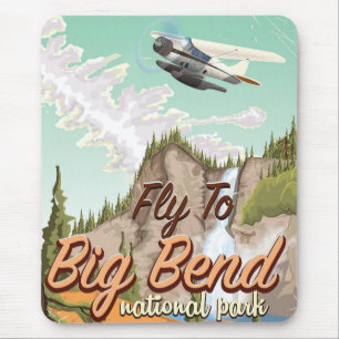 Stora nationalparken vintage resor poster musmatta