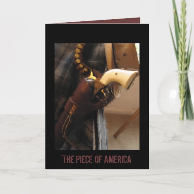 Stora Notecard med pistolen och holsteren Kort (Framsida)