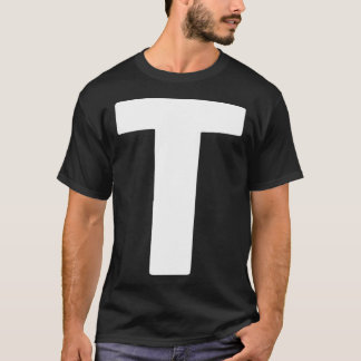 Stora och feta brev vita t shirt