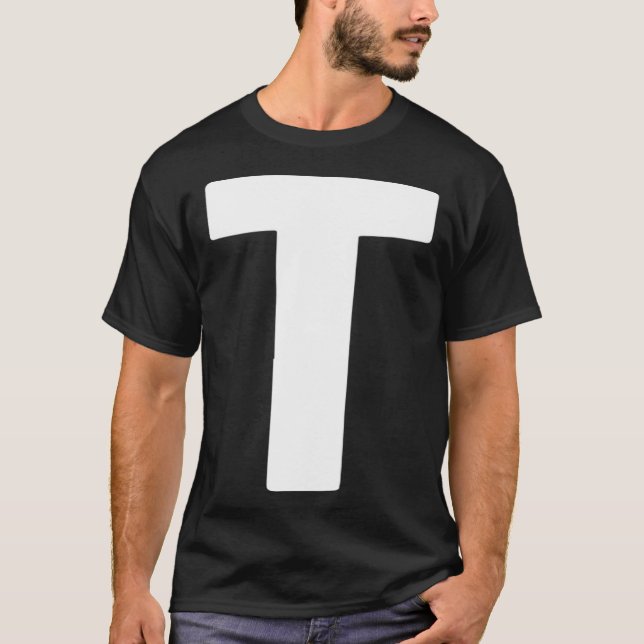 Stora och feta brev vita t shirt (Framsida)