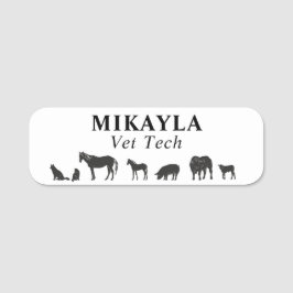 Stora och små veterinärer namnbricka