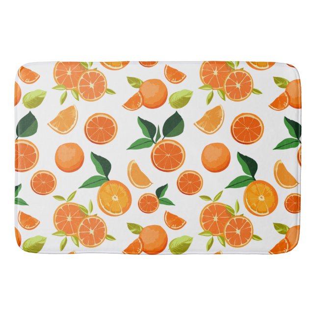 Stora orange mönster badrumsmatta (Framsidan)