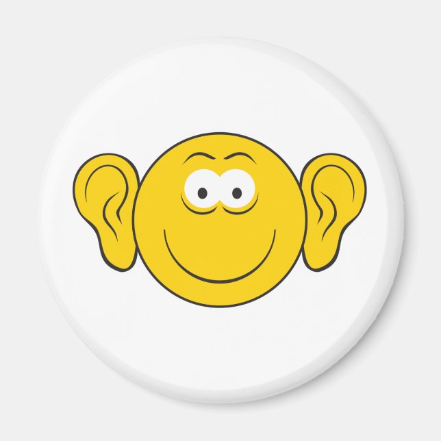 Stora Öron Ansikte Magnet (Framsidan)