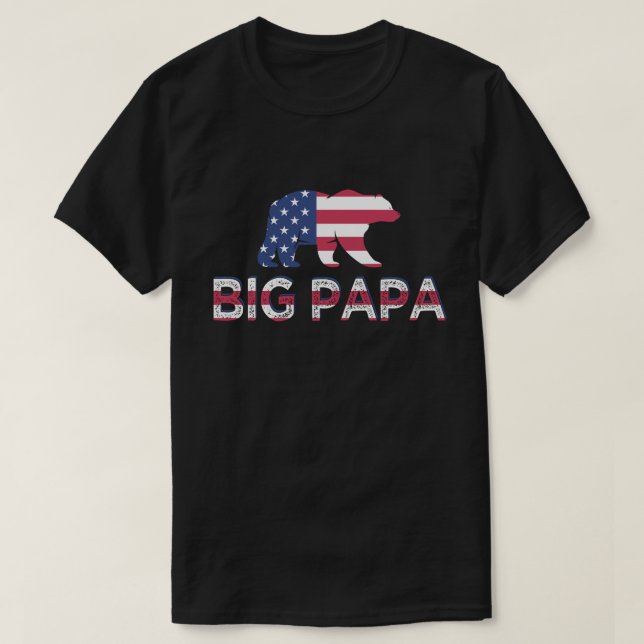 Stora Pappa Gift Fars dag Novelty 4 juli T Shirt (Design framsida)