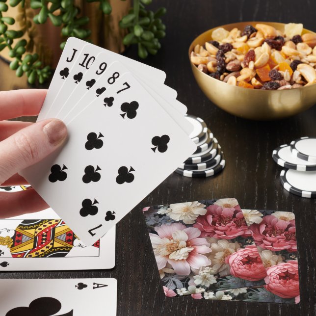 Stora poker-kort för blommigt. casinokort (På plats)