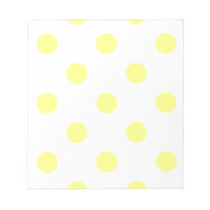 Stora Polka dots - Gulten i vitt Anteckningsblock