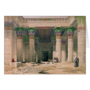 Stora portiken i templet i Philae, Nubia Hälsningskort