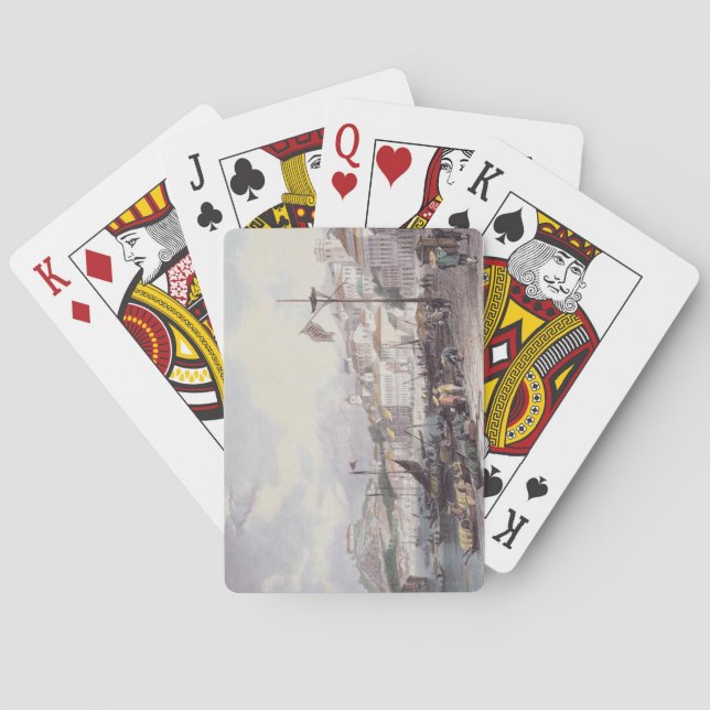 Stora Pria, Macao, c.1850 (färglithoen) Spelkort (Baksidan)