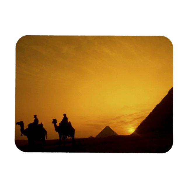 Stora pyramiderna i Giza, Egypten vid solnedgång Magnet (Horisontell)