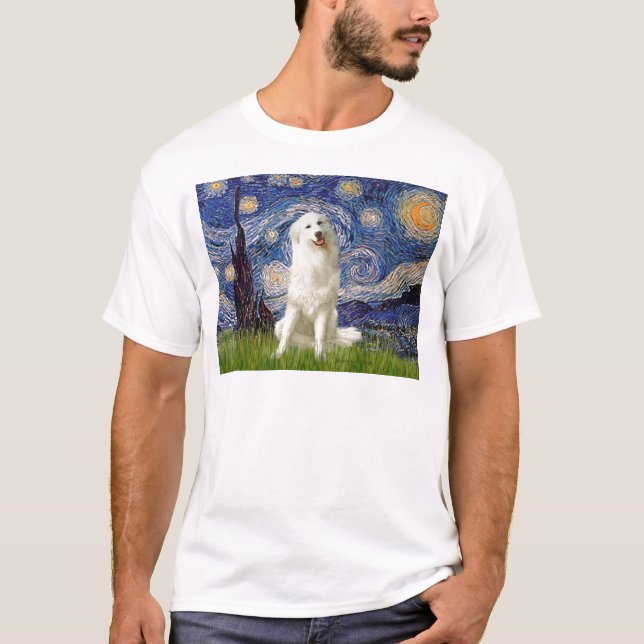 Stora Pyrenéer 3 - Stjärnkväll T-shirt (Framsida)