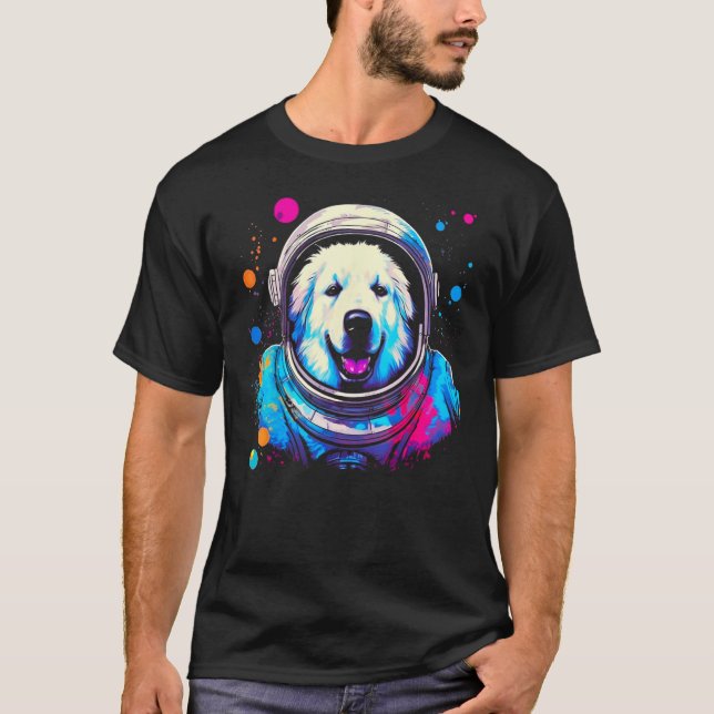 Stora Pyrenéerhund  Astronaut T Shirt (Framsida)