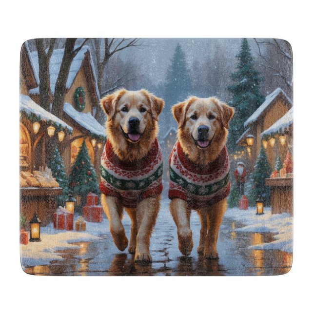 Stora Pyrenéerhundar Jul Snö Högtid  (Framsidan)