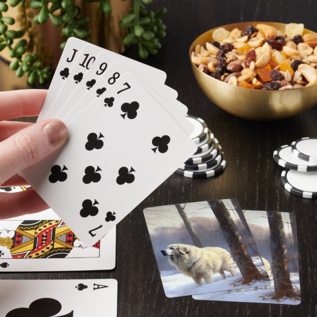 Stora Pyrenéerna Låt det snö Jul Casinokort (På plats)