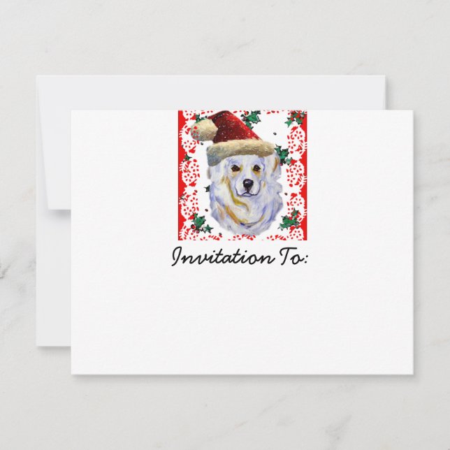 Stora Pyrenéerna Tomte Inbjudningar (Framsida)