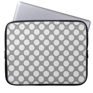 Stora reflexpunkter - grått-/grått-nyanser laptop sleeve