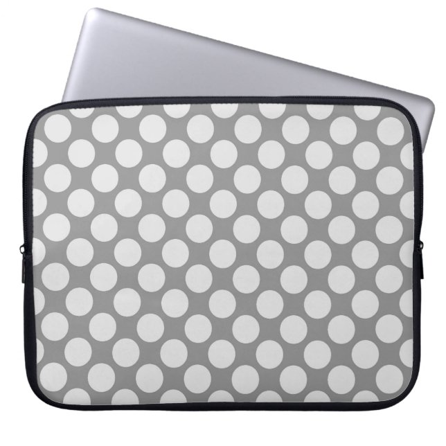 Stora reflexpunkter - grått-/grått-nyanser laptop sleeve (Framsidan)