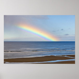 Stora regnbåge över Stilla havet vid Poster