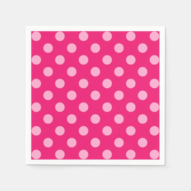 Stora Retro-portar, Fuchsia- och Pastel-Rosa Pappersservett (Framsidan)