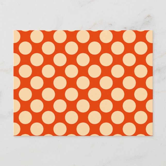 Stora retropunkter - orange av blek och mandarin vykort (Framsida)