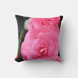 Stora rosa blommor i vår poster kudde