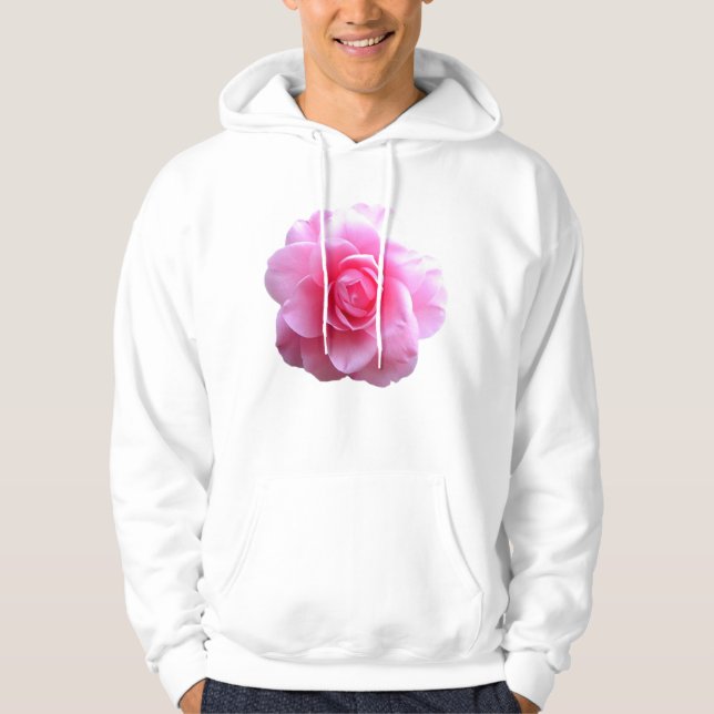 Stora rosa ros hoodie (Framsida)