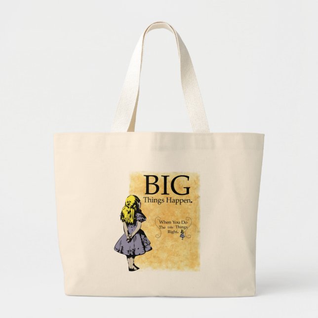 Stora saker händer hänger lös jumbo tygkasse (Framsidan)