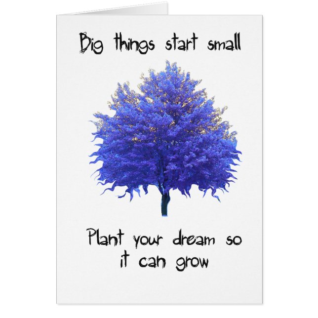 Stora saker startar litet hälsningskort (Framsidan)