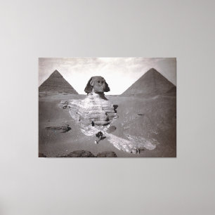Stora sfingen & Giza Pyramiderna Nekropolis Egypte Canvastryck