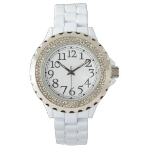 Stora siffror Rhinestone Wrist Watch Armbandsur