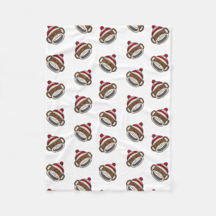 Stora sjömil Sock monkey Emoji Fleecefilt