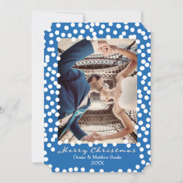 Stora Snö-prickar på Nebulas Blue, julkort