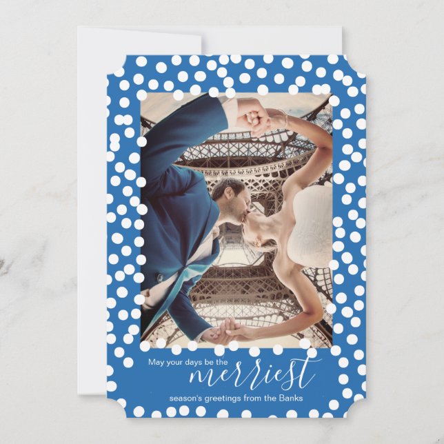 Stora Snö-prickar på Nebulas Blue, julkort (Framsida)