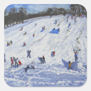 Stora snögubbe Chatsworth 2012 Fyrkantigt Klistermärke