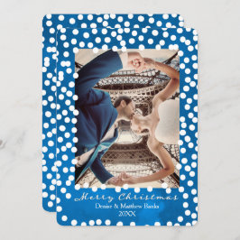 Stora snöprickar på Nebulas blå, julkort Inbjudningar