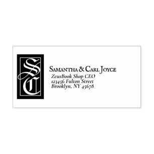 Stora solida monogram Returadress av Elegant Stämpel