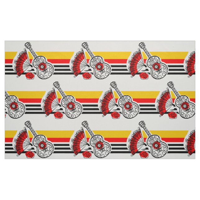 Stora spanska Souvenirs Classic Rand Tyg (Fat Quarter)