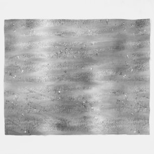 Stora Sparkles borstar slår Fauxglittersilver Fleecefilt