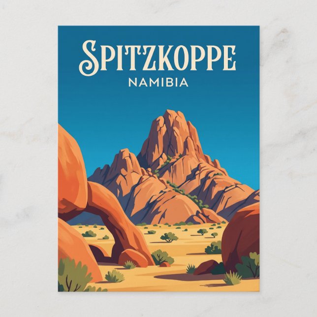 Stora Spitzkoppe Namibia Vykort (Framsida)