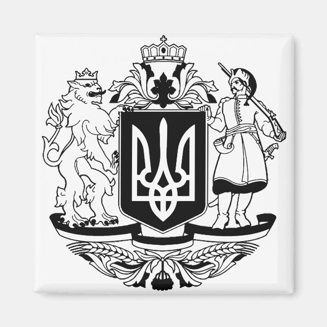 Stora statsvapen av Ukraina Magnet (Framsidan)